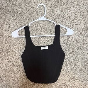 Aritiza Babaton Black Crop Top